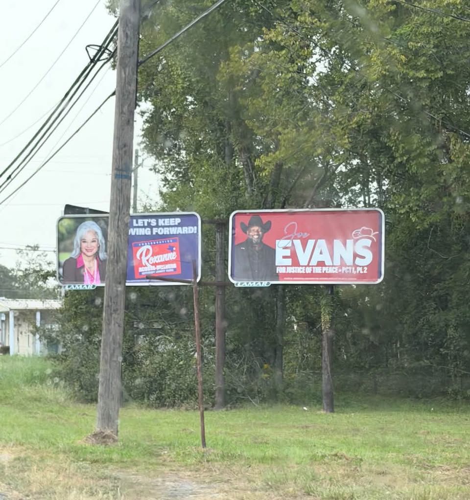 Roadside candidate billboards shared in the PAC’s October 12 update — photograph 2