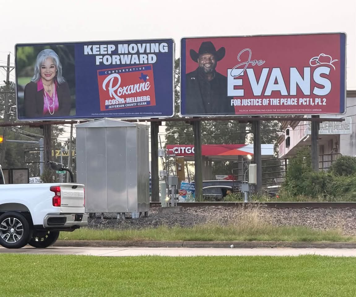 Roadside candidate billboards shared in the PAC’s October 12 update — photograph 3